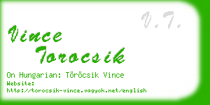 vince torocsik business card