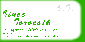 vince torocsik business card